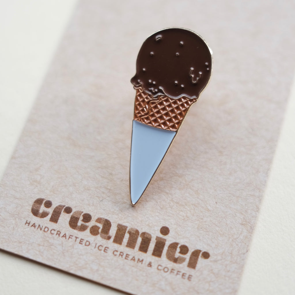 Embrace Timeless Indulgence with Our Chocolate Cone Pin!